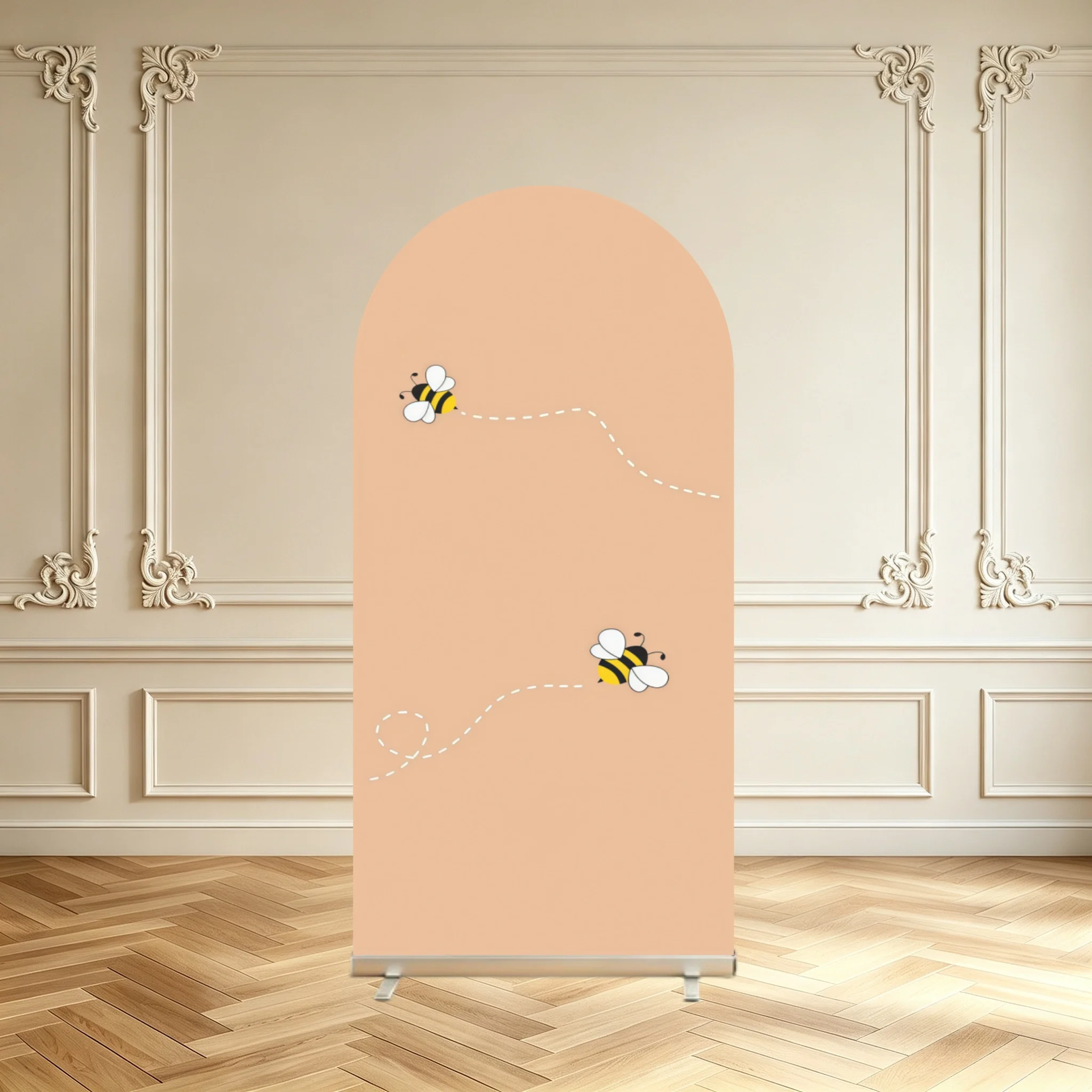 Cute Honey Bee Arch Backdrop Cover What Will It Bee Gender Reveal Baby Shower Party Decor Double Sided Arch Cover Background