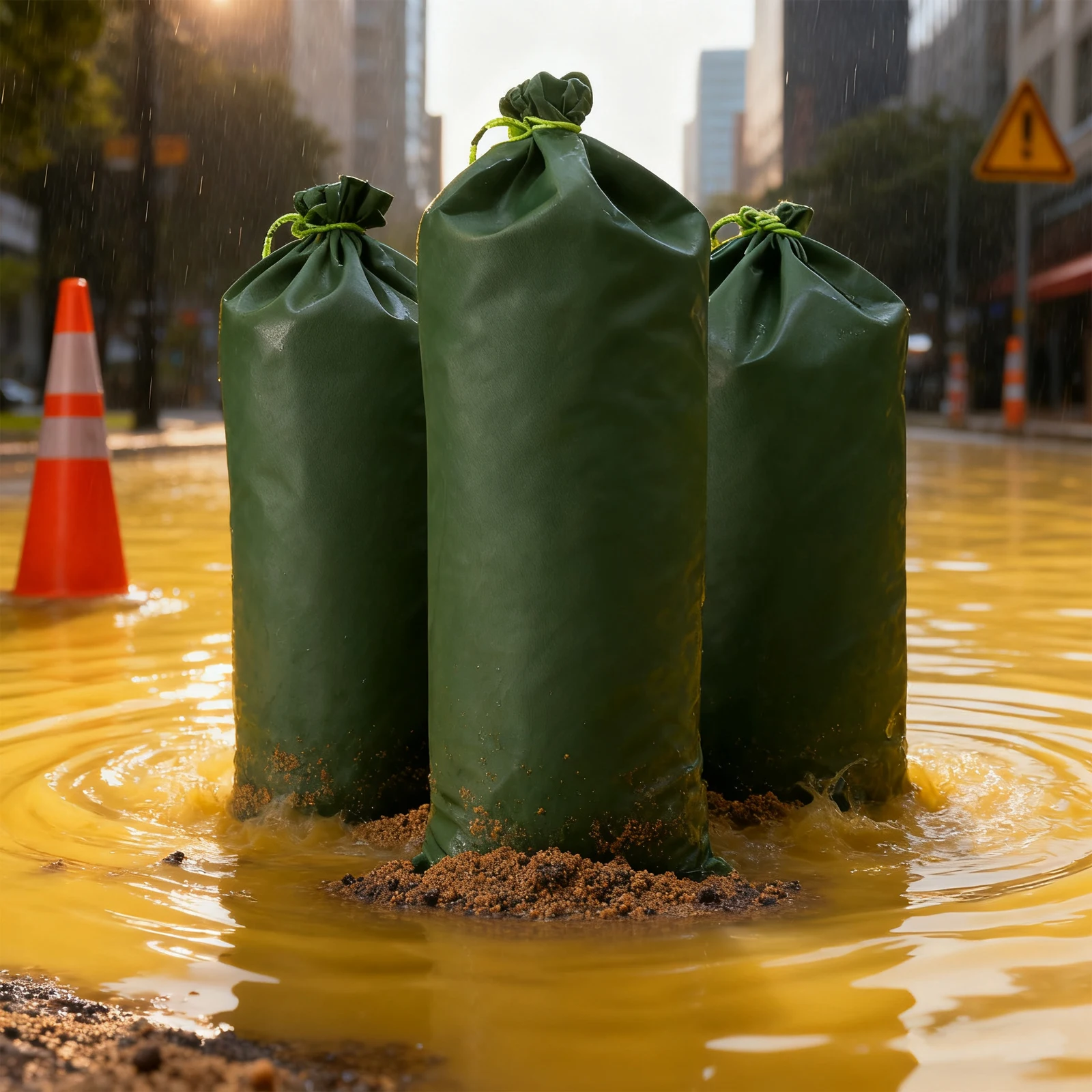 

10pcs Thickened Flood Water Barrier Sandbag Canvas Reusable Sandbags Outdoor Dust-proof Drawstring Storage Pouch Bag