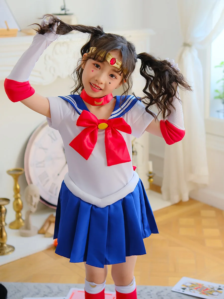 Beautiful Girl Warrior Coswear Water Ice Moon Fourth Generation Sailor Uniform Moon Rabbit Dress Cosplay Anime Set Halloween Per