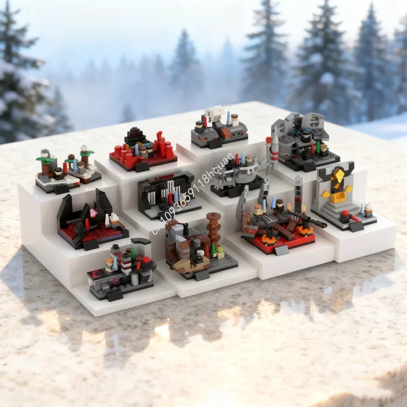 

866 шт. MOC микро световой меч дуэли Скайуокер Звезда модель строительные игрушки блоки строительство DIY идея кирпич Рождественский подарок для детей