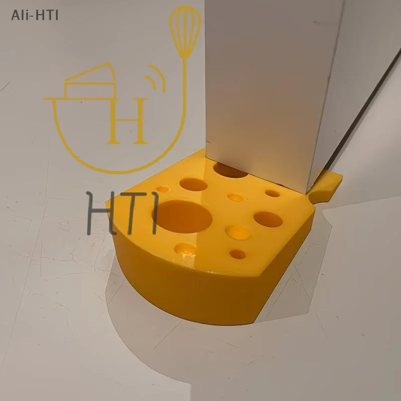 Cheese Shape Decorative Door Stop Non-slip No Drilling Door Stopper Anti Collision Door Bumper For Home&Bedroom