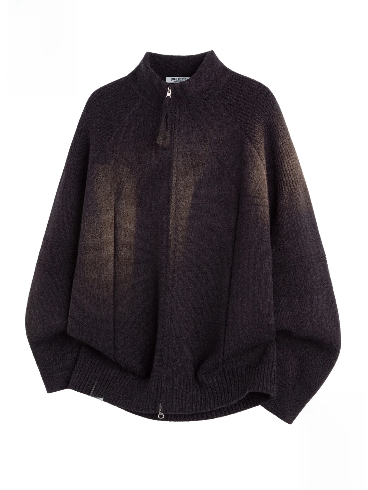 

Мужской вязаный кардиган Paul Frank на молнии, повседневный, свободный крой, осенне-зимний, с воротником-стойкой, мягкий и удобный