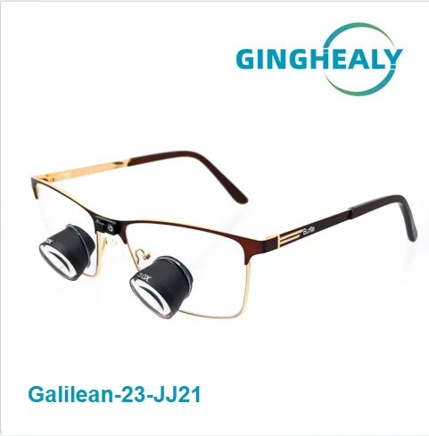 Ginghealy TTL Loupe Magnifying Glasses Galilean 2.5X/3.0X/3.5X IPD Customized Diopter HD Titanium Frame for Craftsmanship