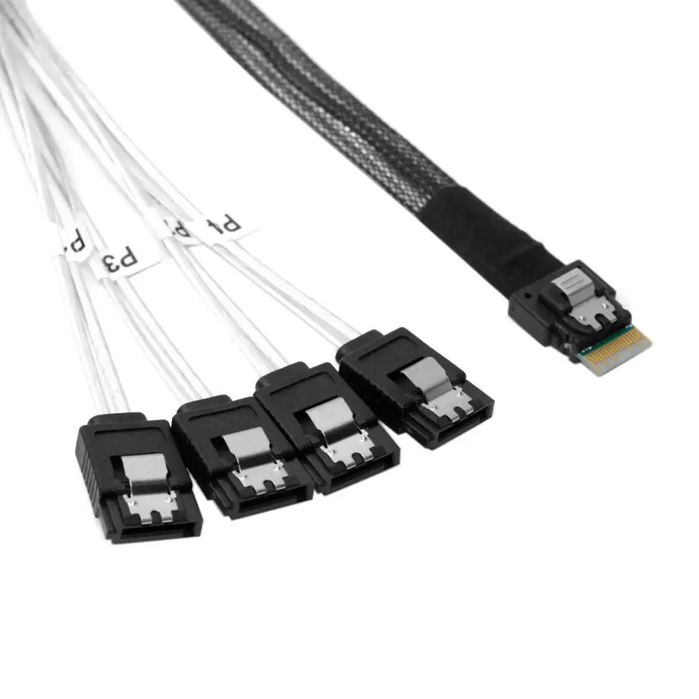 Xiwai Chenyang 4 SATA Target Hard Disk Raid to  Slim Line SAS 4.0 SFF-8654 4i 38pin Host  Cable