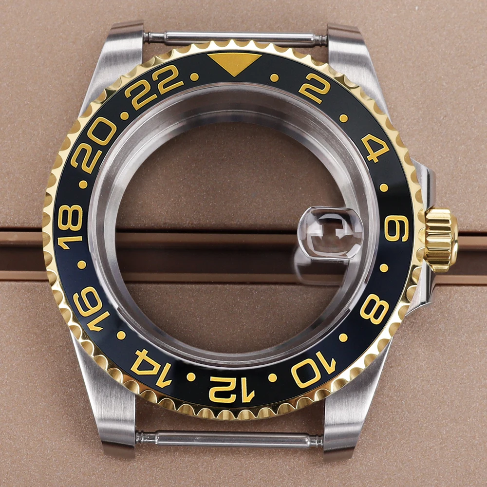 blak gold Bezel 40mm Luxury Watch Case Sapphire Glass For Submariner NH35 NH36 NH34 Miyota 8215 Eta2824 Movement 200M Waterproof - view 3