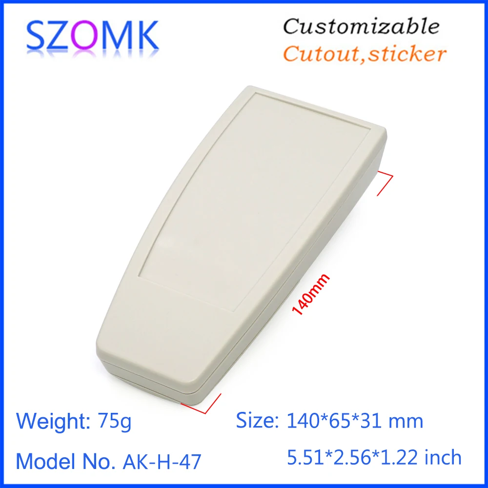 1Piece hot sales SZOMK 2x AA battery plastic box handheld for electronics project customizable abs instrument box