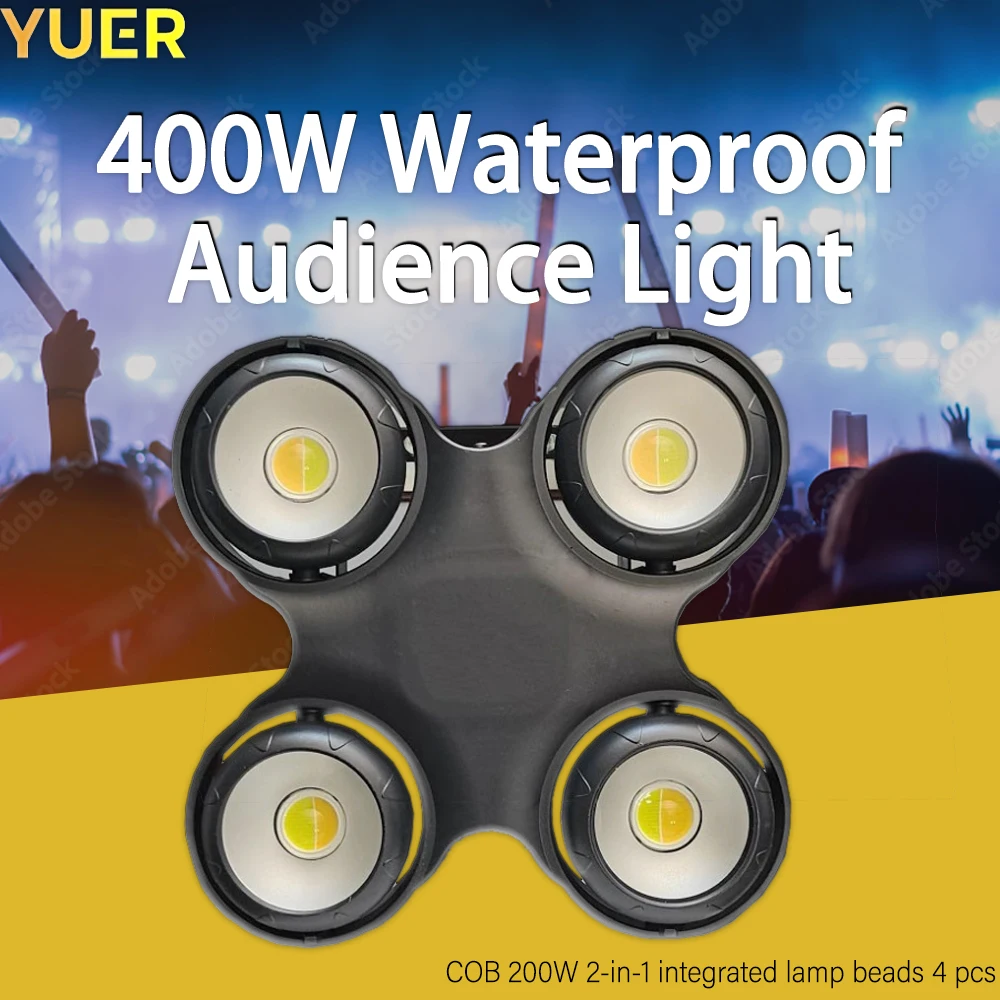 

4 Eyes LED Audience Light 4*100W Warm+Cool White 2IN1 COB For DJ Party Dance Disco Music Wedding Theater Stage Lighting Effect