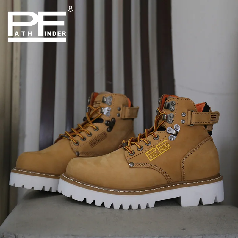 Fashion Men's Genuine Leather Engineer Boots Outdoor Goodyear Thick Heel Tooling Boots Winter Mid-calf Western Boots Non-slip view 4