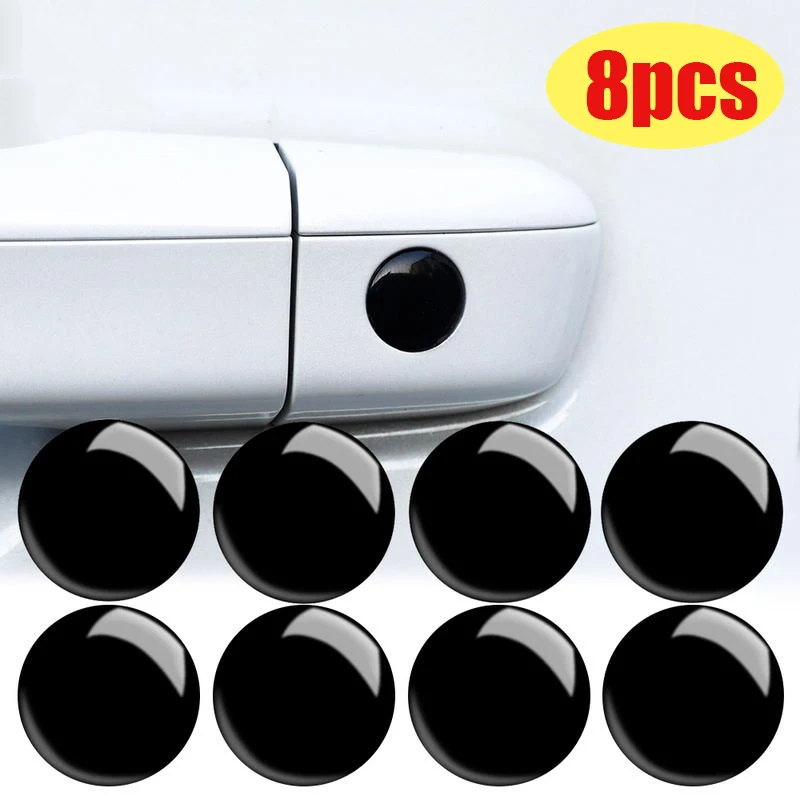 8/4pcs Car Door Keyhole Protective Stickers  Auto Door Lock Protection Self-adhesive Decals for BMW X3 X5 E46 E85 E60