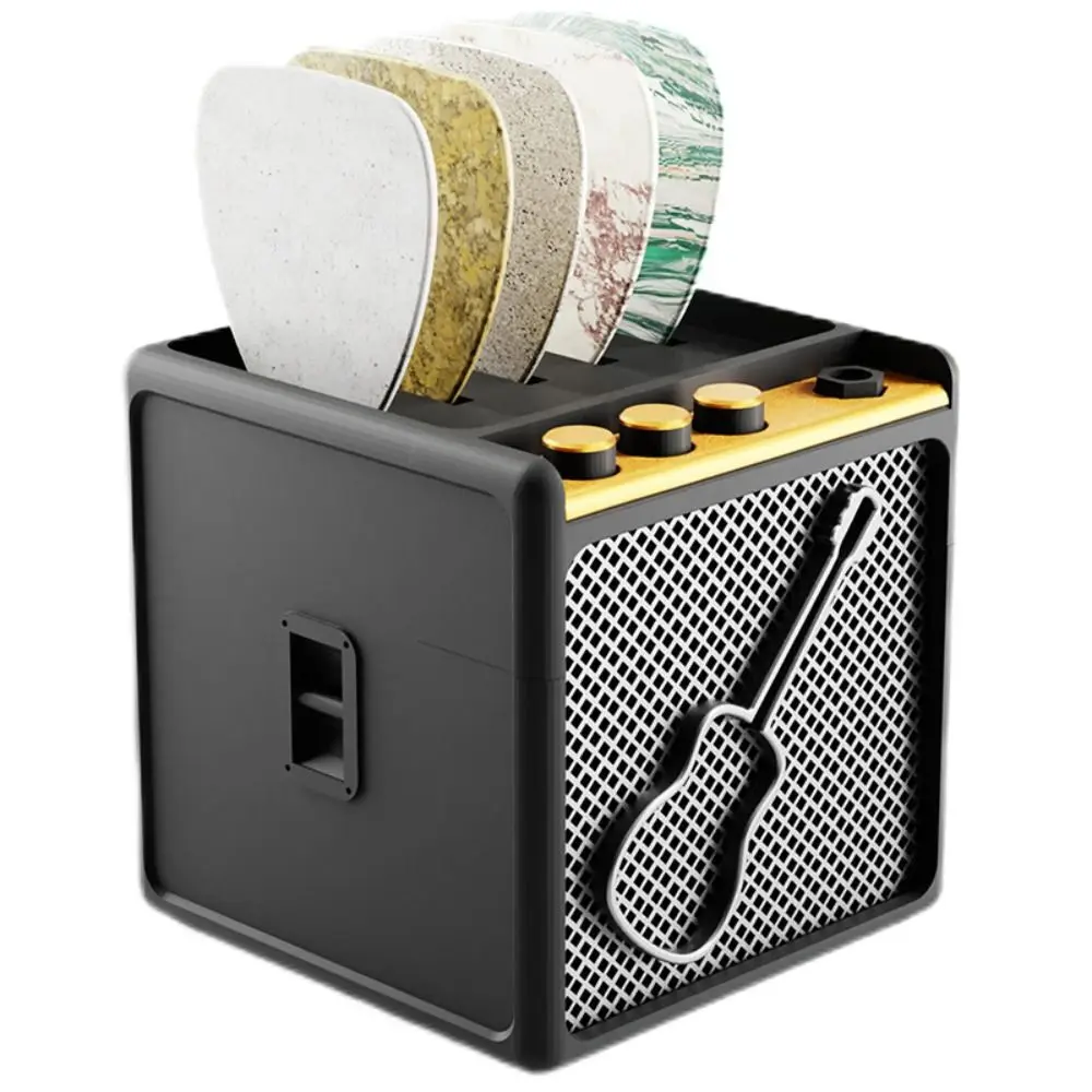 

Large-capacity Guitar Pick Holder Portable Waterproof Guitar Picks Storage Case Dustproof 3D Printed Guitar Pick Display Box