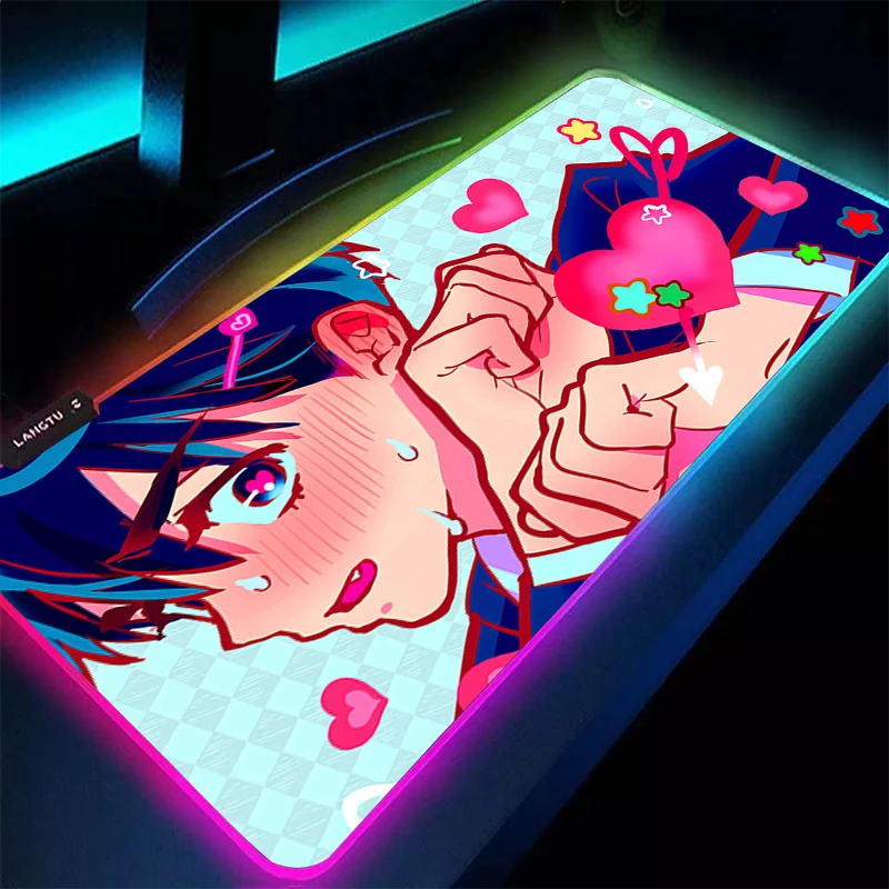 

RGB Mouse Pad Anime Gaming Accessories Mousepad Gamer LED PC Completo Computer Alien Stage Till Ivan Luka Keyboard Pad Desk Mat