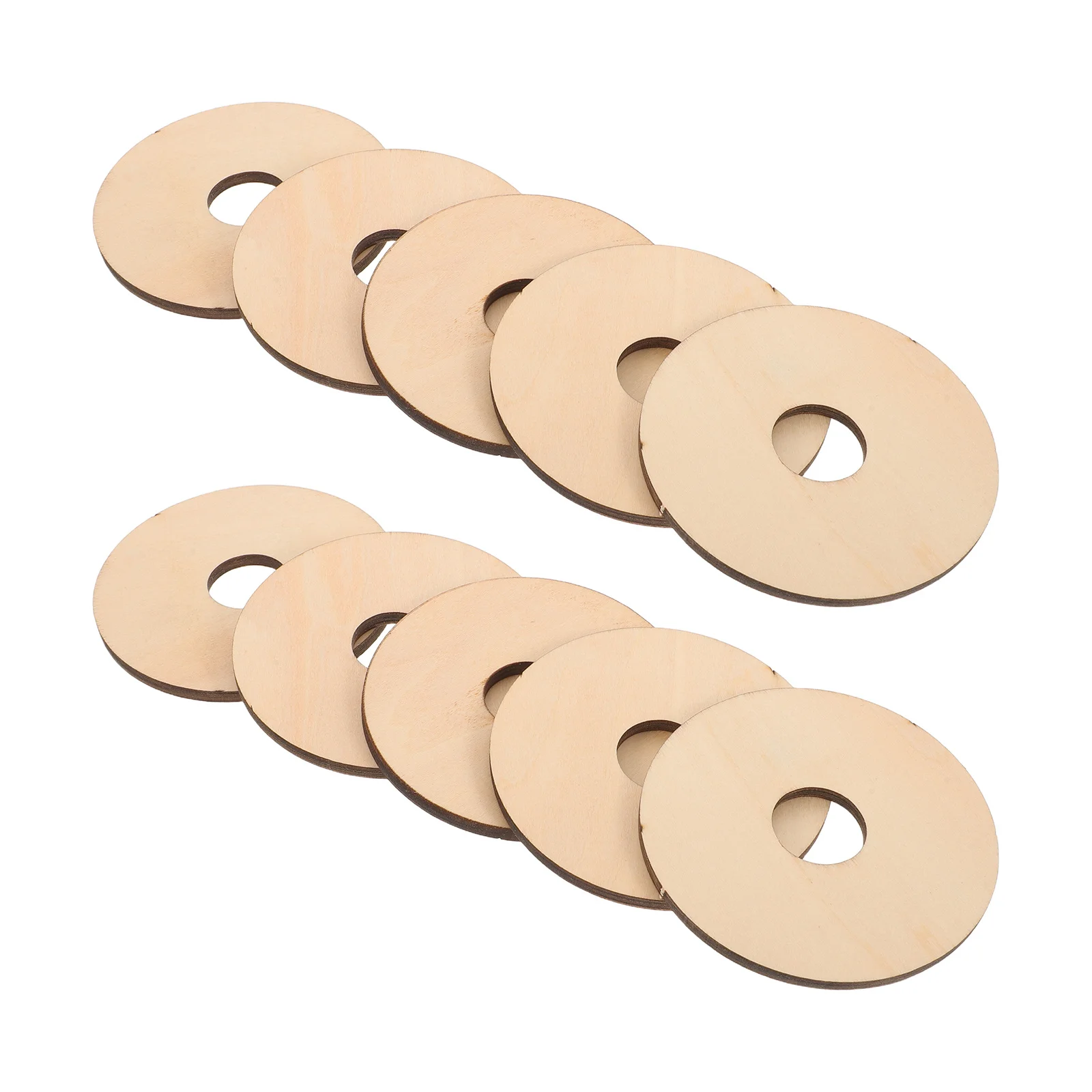 

10Pcs Wooden Wick Centering Tool Wick Stabilizer Ring for Mason Jars Precision Placement Support DIY Crafting Kit