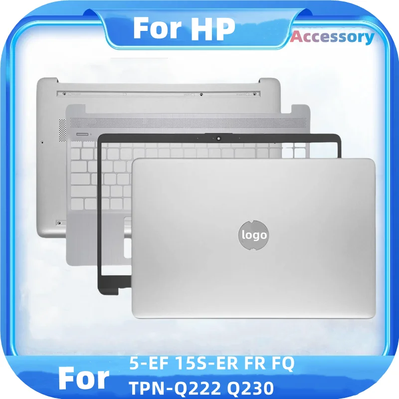 

New For HP 15-EF 15S-ER FR FQ TPN-Q222 Q230 Plastic Laptop LCD Back Cover Front Bezel Hinges Screen Back Cover Frame Bezel