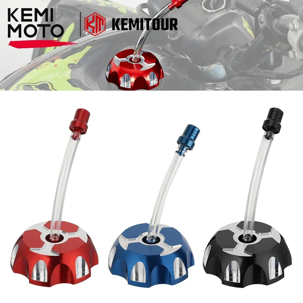 

KEMIMOTO ATV Gas Fuel Petrol Tank Cap for Yamaha Raptor 700 700R YFM700 With Exhaust Hose Used Dirt Bike for Honda for Kawasaki