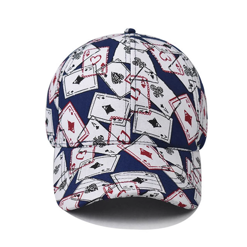 FS Retro Classic Poker Design Baseball Cap For Men Snapback Hip Hop Face Caps 2023 Blue White Cotton Women Hats Gorras Hombre