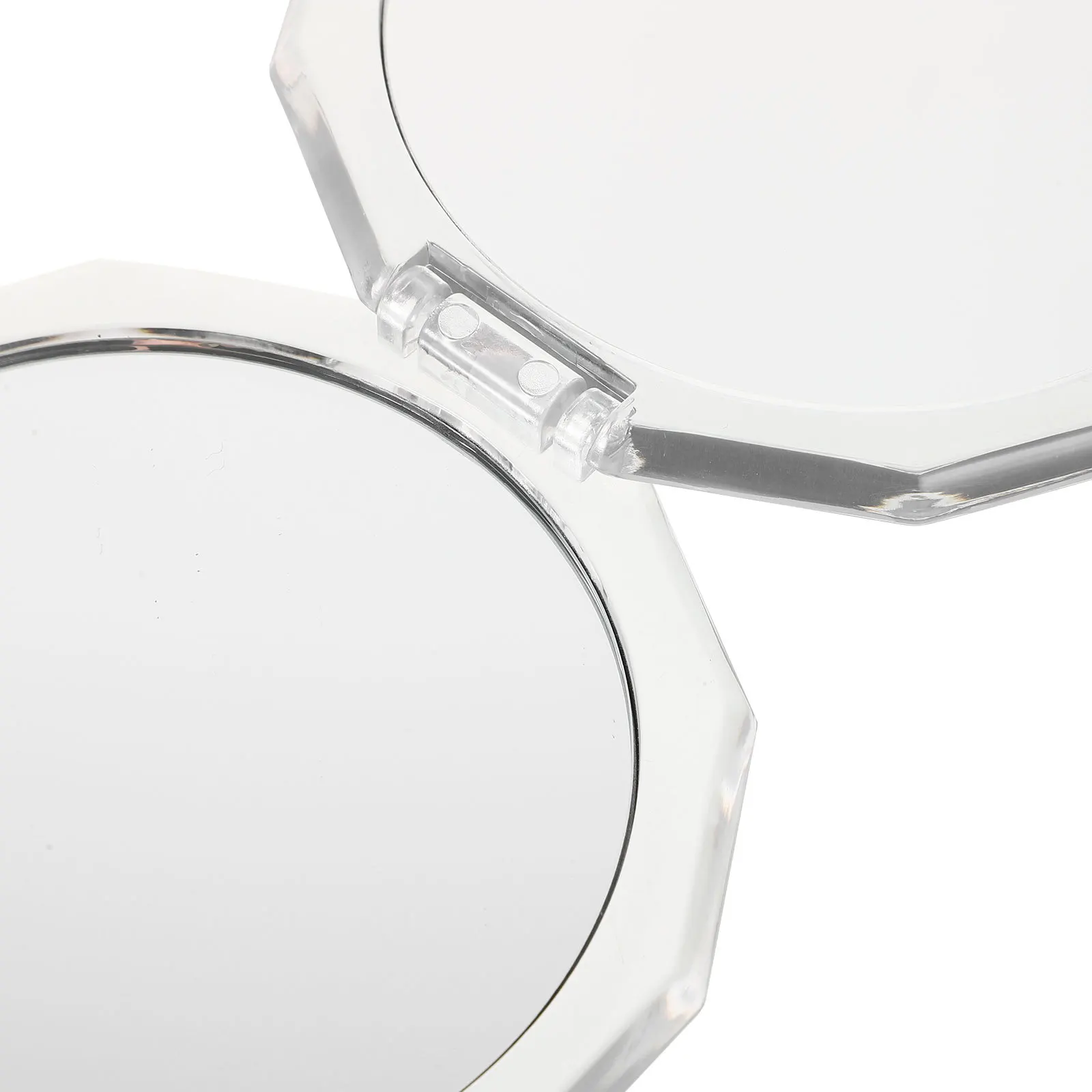 접이식 미니 다각형 화장 거울 컴팩트 휴대용 귀여운 디자인 플립 커버 휴대용 터치업용 지갑 포켓 여행 일상용