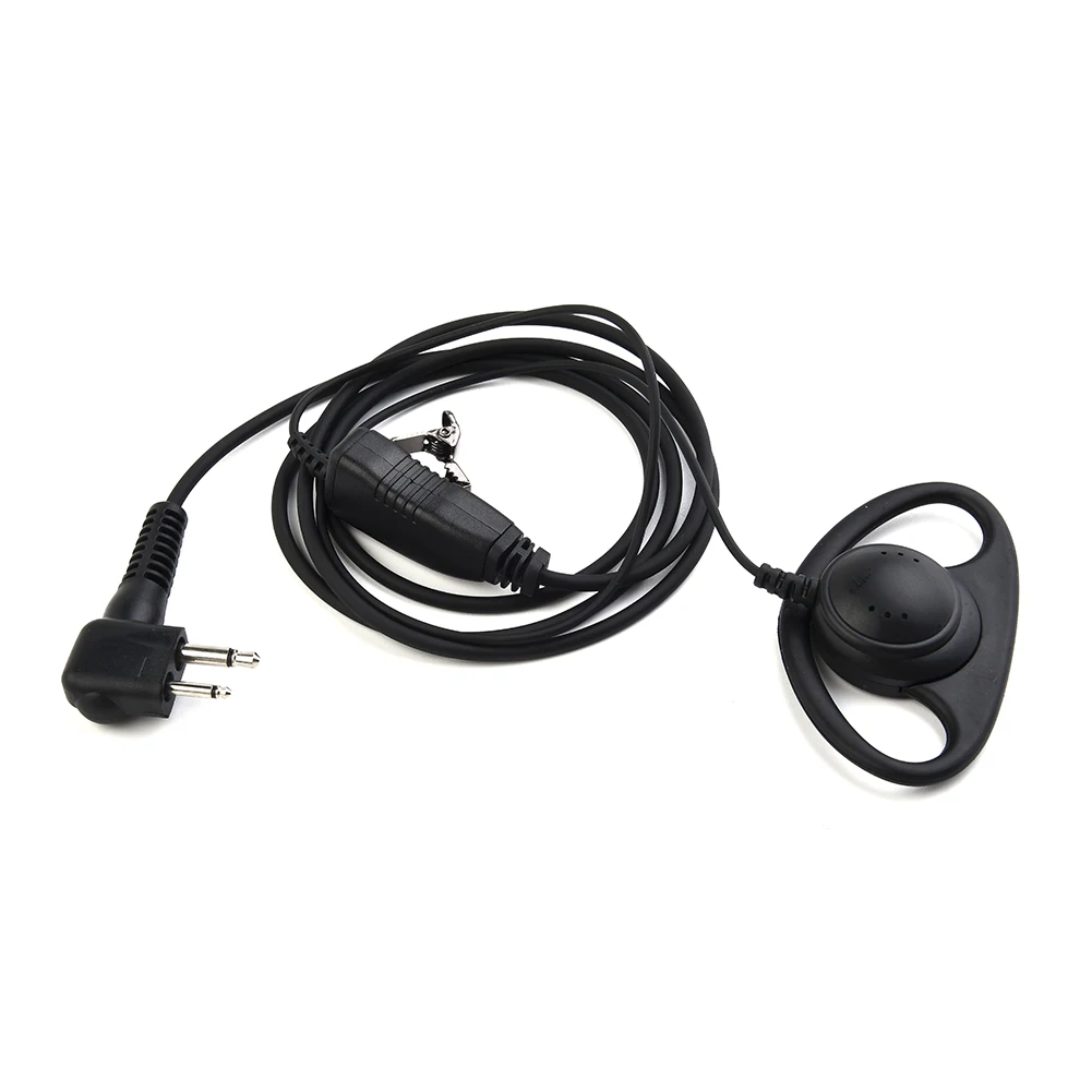 Kopfhörer Ohrhörer Headset Mikrofon für Motorola Radio Security 2-Pin Walkie Talkie 100 % nagelneu und hochwertiger D-Typ-Kopfhörer