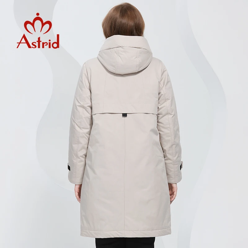 Astrid 2022 frauen Winter Jacke Oversize Lange Dick Gepolsterte Unten Mäntel Mit Kapuze Frauen Parkas Damen Oberbekleidung Stepp ZU-10005