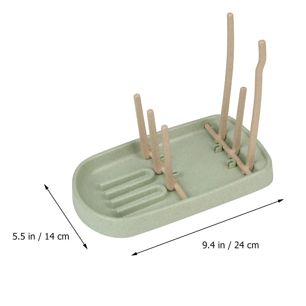 

1Pcs Baby Bottle Drying Rack Wheat Straw Large Capacity Storage Feeding Accessories Nipples Pump Parts Pacifiers Kitchen