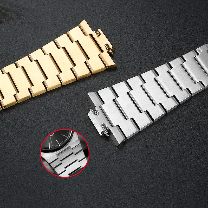 12MM Wristband For Tissot PRX Super Player T137410 Metal Stainless steel watch strap High-quality Men FIne Steel Watchband