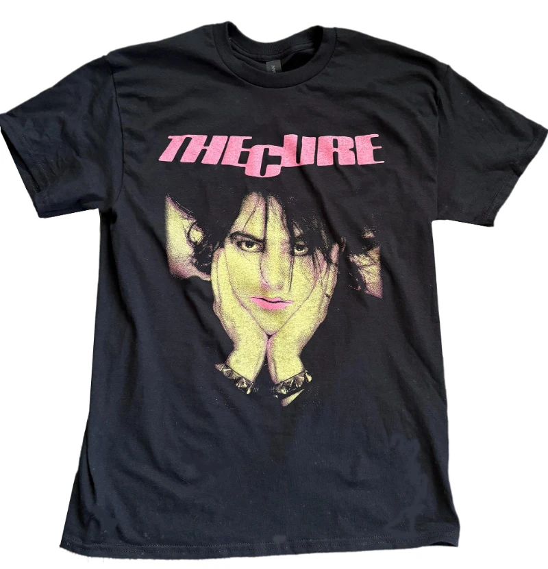 Camiseta con estampado gráfico Y2K, camisa de algodón a la moda, camiseta negra para vacaciones, regalo unisex para hombre, camiseta The Cure/Robert Smith para hombre y mujer