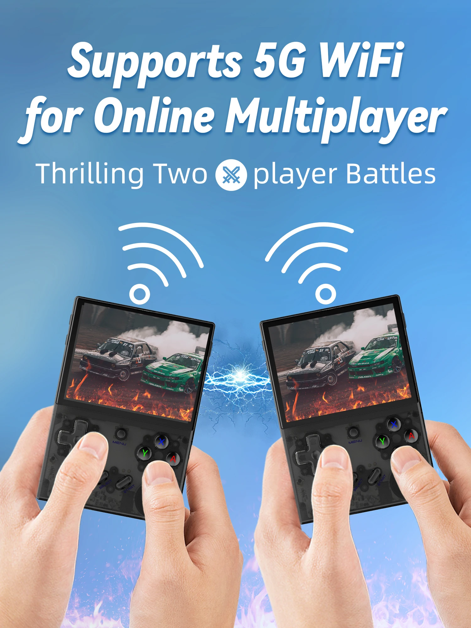 ANBERNIC RG35XX Plus Handheld Game Console 3.5" IPS Screen With 3300mAh Linux System Retro Games Console Built-in 64G 5000 Games