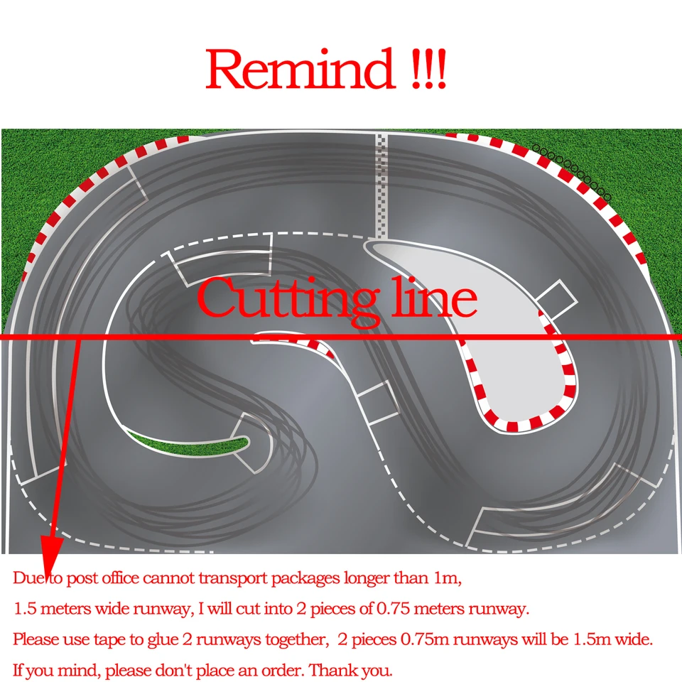 3.2 Meter length Drift Track Runway Racetrack for RC 1/28 Kyosho