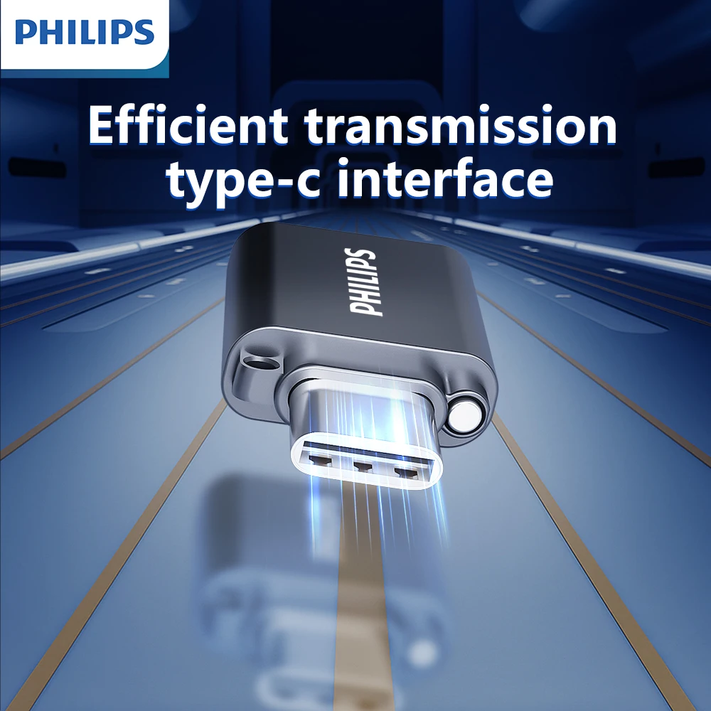 Philips Compact Type-C Storage Stick Fast File Transfer Multi Capacity Plug And Play Mobile Office Flash Drive