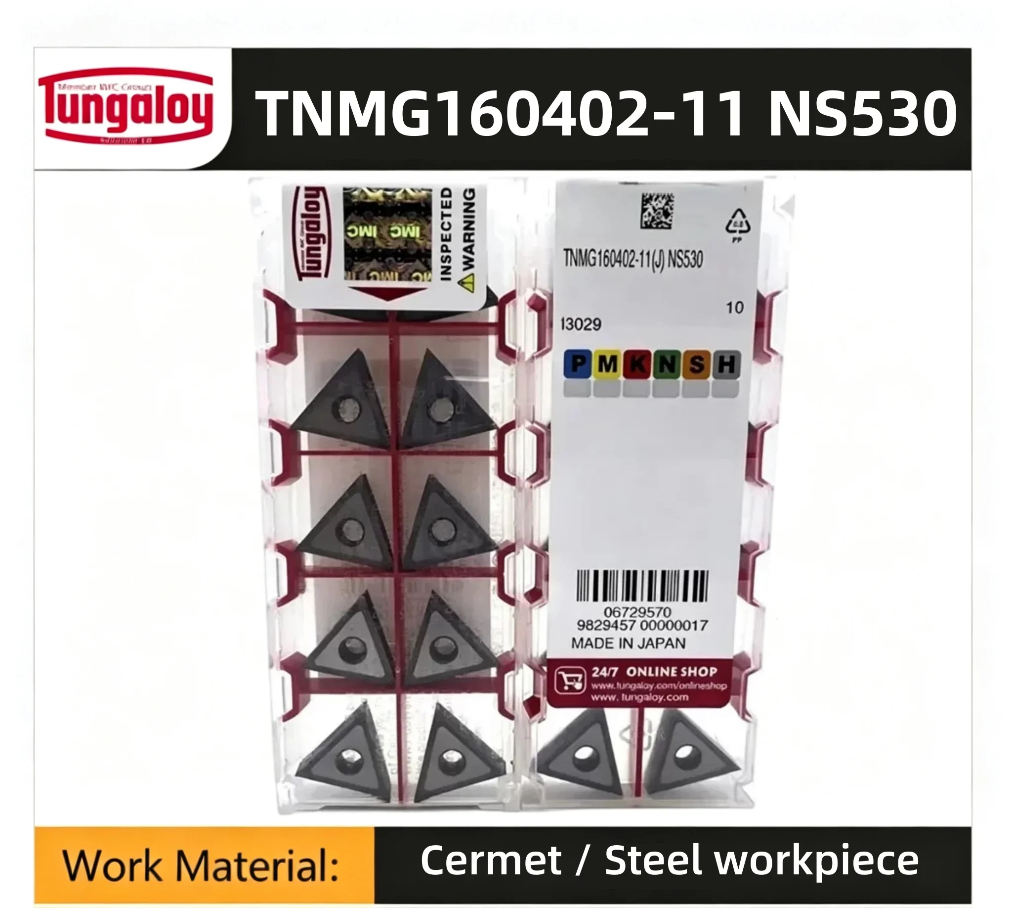 Tungaloy TNMG160402 TNMG160404 TNMG160408 NS530 Cutting Carbide Insert TNMG Inserts