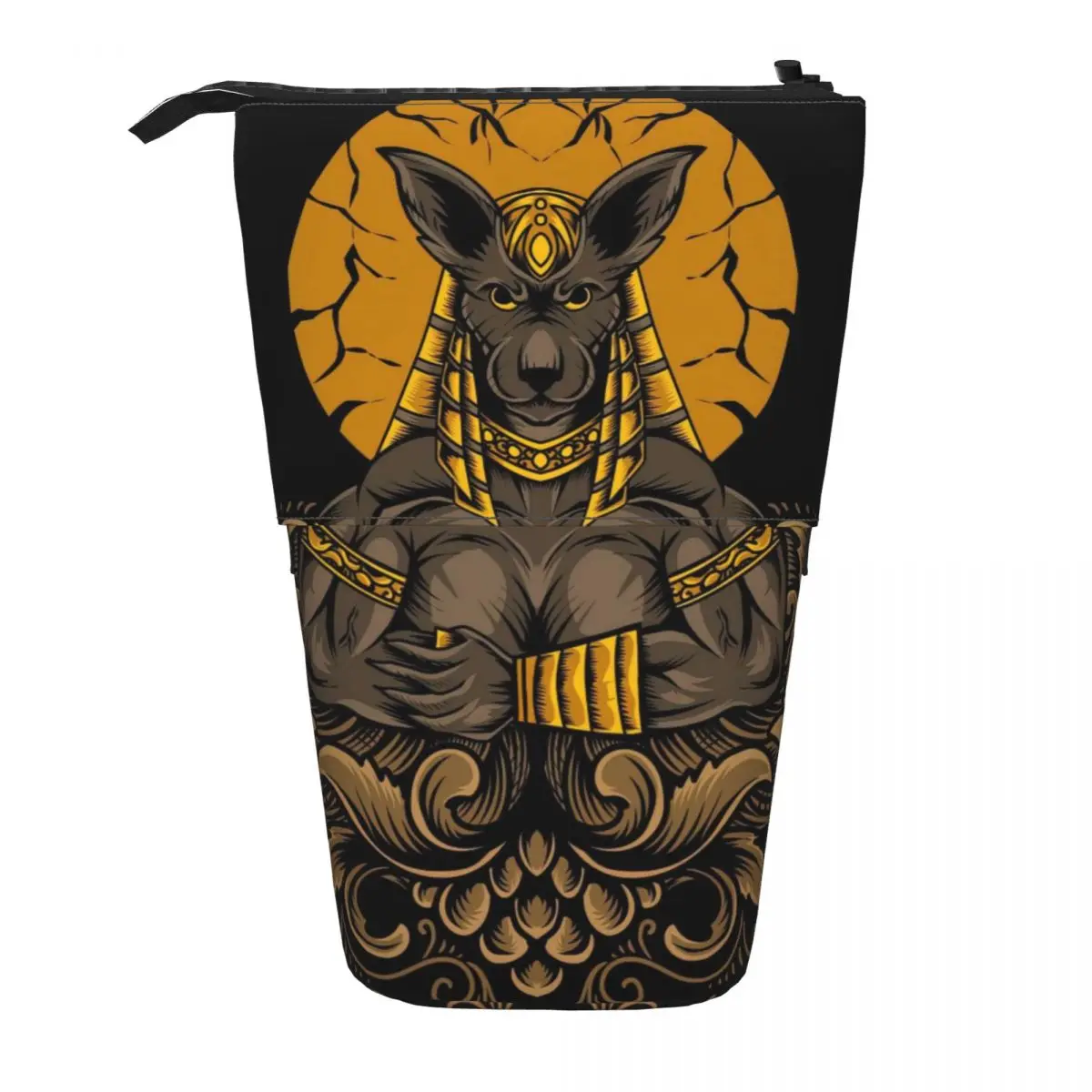 Anubis GOD กล่องใส่ปากกาสำหรับนักเรียน, กล่องดินสอมีซิปกล่องดินสอพับเก็บได้แนวตั้งสำหรับใช้ในโรงเรียน