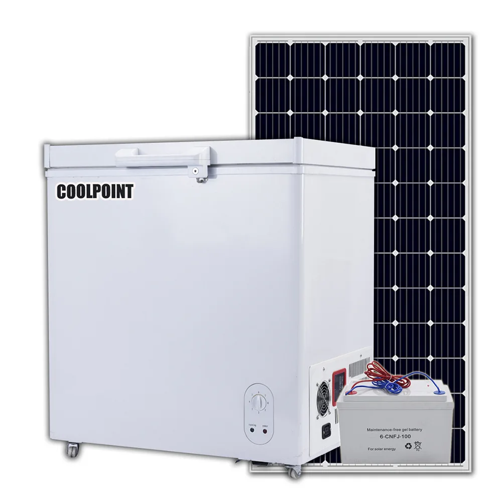 Solar freezer 108 liters freezer refrigerator DC/AC available for solar panel battery controller in African market