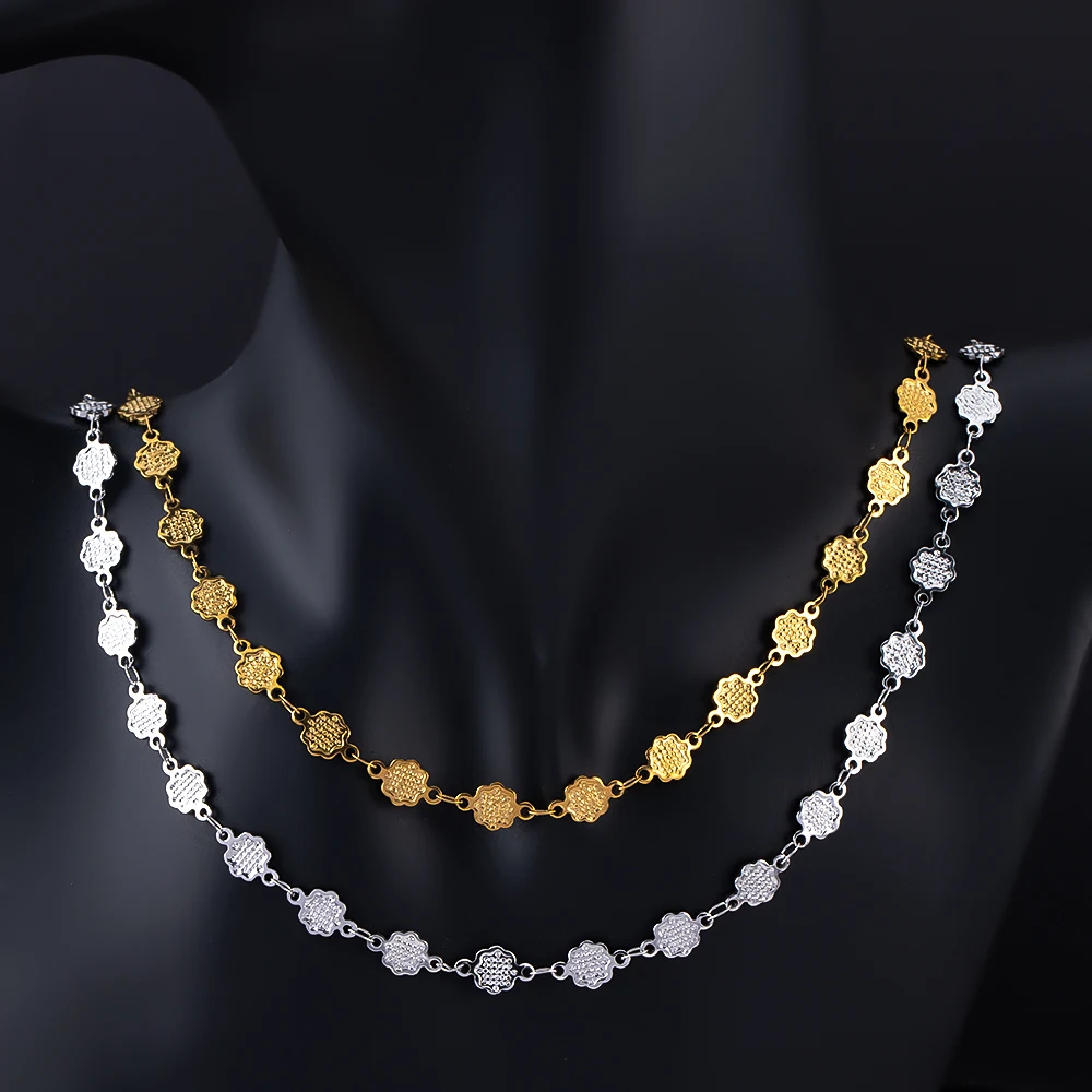 

0.5/1M Minimalist Stainless Steel Multi-Geometric Handmade Chain For DIY Vintage Bracelet Necklace Jewelry Finding Fashion Trims