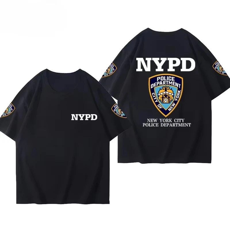 

2025 New American Outdoor Tactical Training Pure Cotton T-shirt FBI ARMY Fan LAPD Men's and Women's Short-sleeved T-shirt