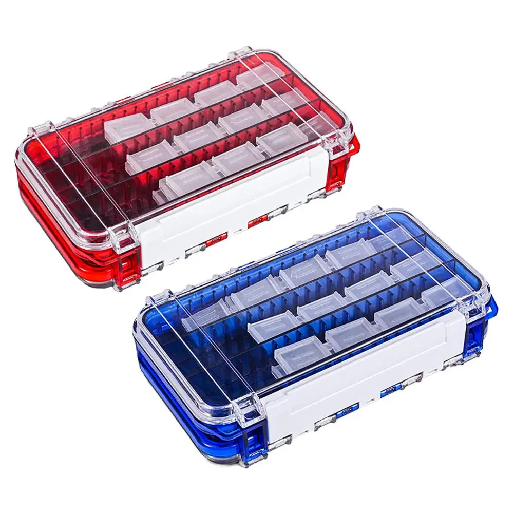 

Lure Case Fishing Tackle Accessory Box Waterproof Hooks Bait Storage Trays Organizer With Adjustable Dividers