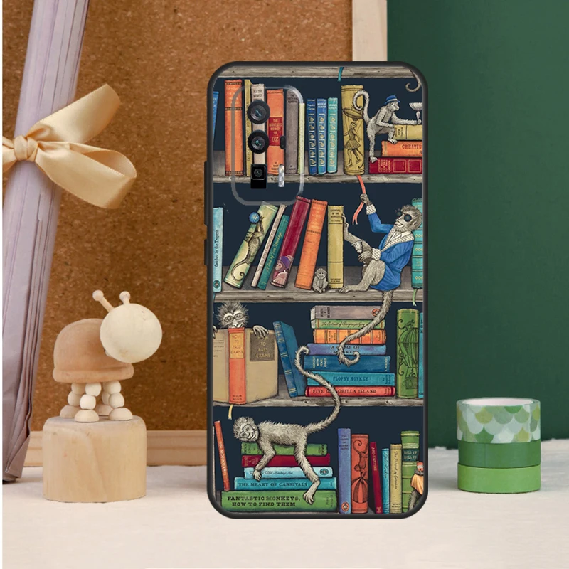 Library In Wonderland Case For POCO F5 X6 M6 Pro X3 X4 X5 F3 F4 M5s Xiaomi Mi 13 14 13T Pro 11T 12T 12 Lite Cover