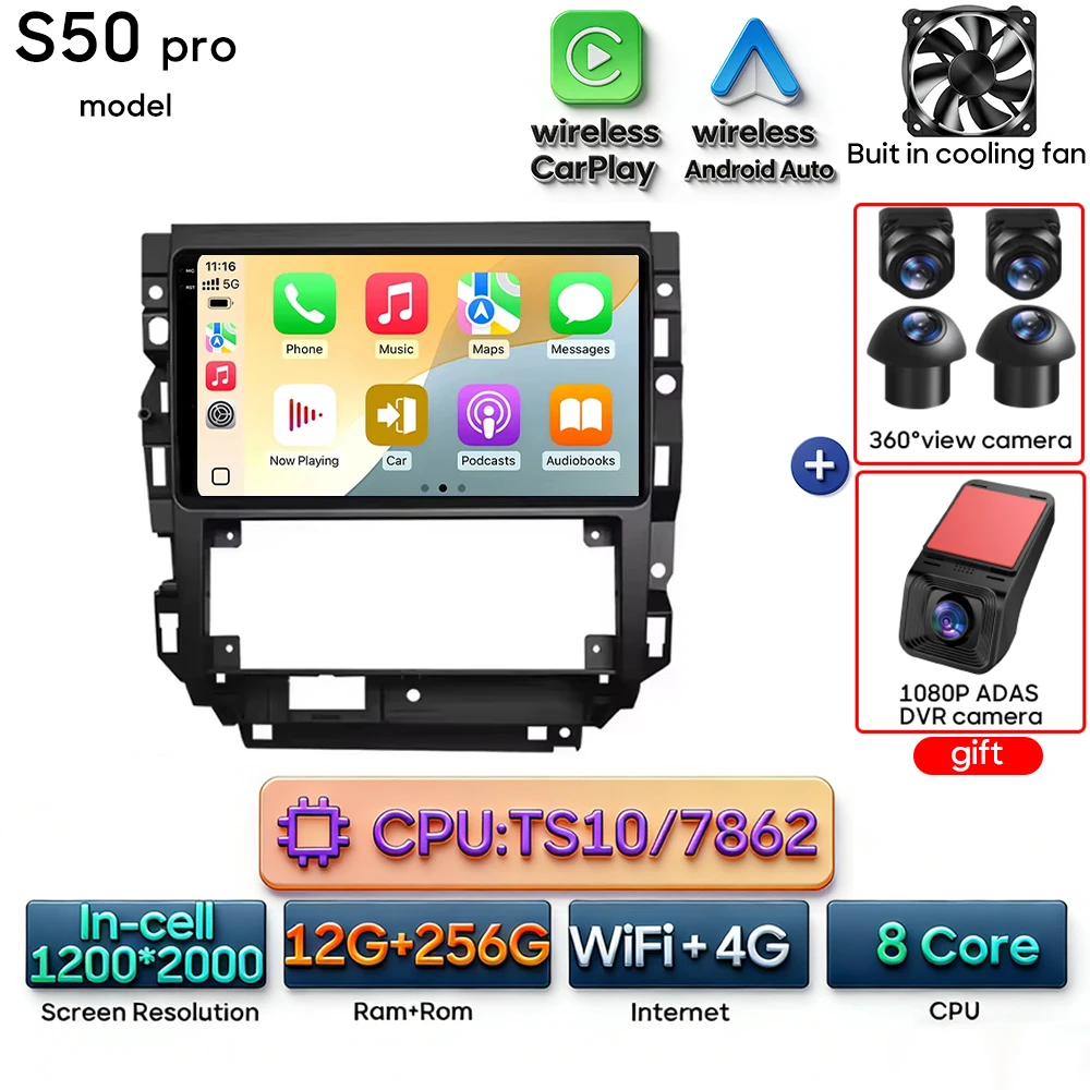 Android autoradio multimediaspeler met Carplay, auto navigatie, GPS, Wifi, 2din voor Volkswagen Golf 4 Jetta MK4 2002-2006