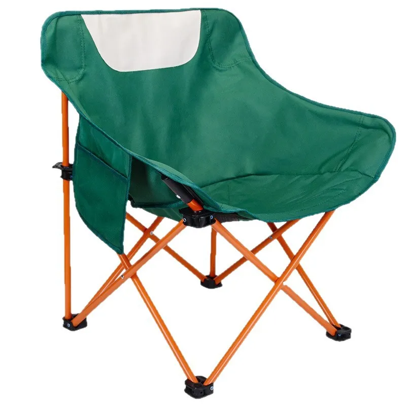 Portable Outdoor Folding Low-Back Moon Chair 02 Camping Picnic Beach Lunch Break Factory Wholesale