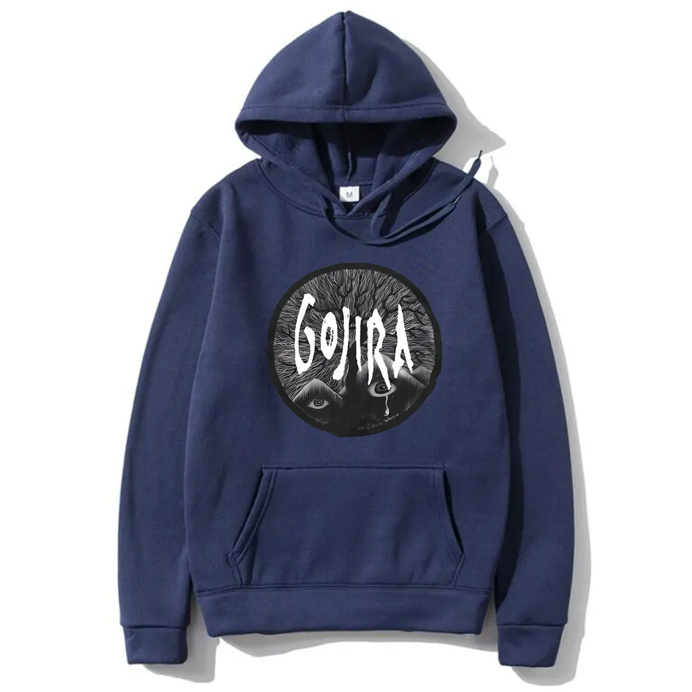 French Metal Band Gojira Graphic Hoodie Male Vintage Casual Hooded Sweatshirt Men Women Fashion Gothic Rock Oversized Hoodies