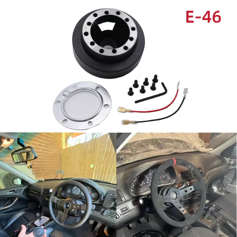 Car Racing E-46 Steering Wheel Hub Adapter Boss Kit For BMW E46 3 SERIES 1999-2006 320i 325i 328i M3
