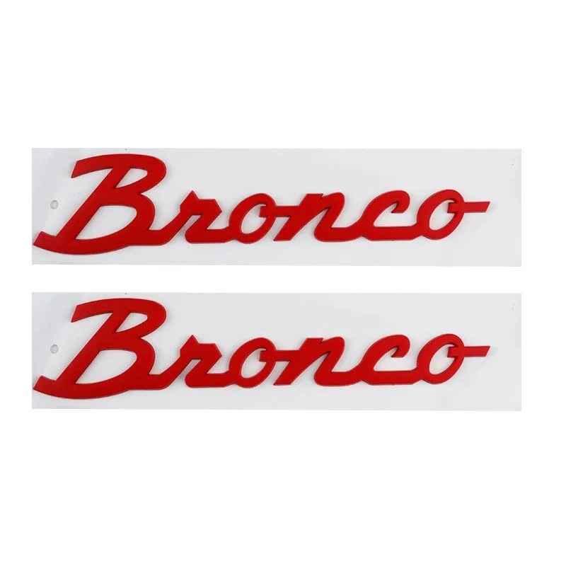 

High Quality Bronco 10 Inch 3D Letter Emblem, Durable ABS Door Insert Decal, Easy Tape-On Installation Exterior Accessory