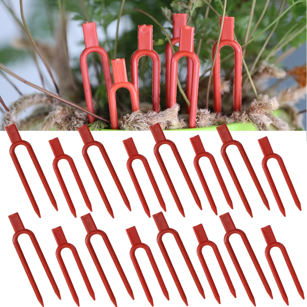 50PCS Durable Strawberry Planting Fixing Clips Climbing Support Garden Stem Fork Watermelon Fastening Fixture Clamp Vine Holder