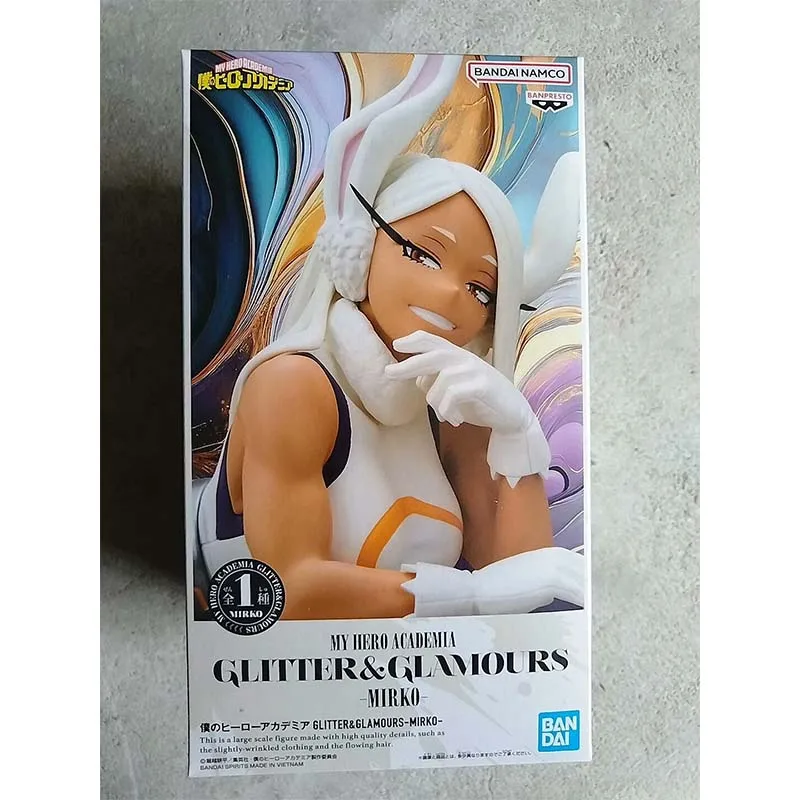Original Bandai Banpresto My Hero Academia Glitter&glamours Reprint Mirko Anime Action Figures Model Ornaments Toy Gift view 5