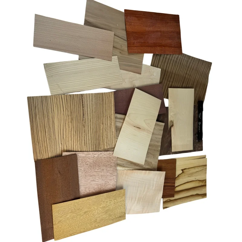 

0.5mm（Mixed Veneer Sheets Pack） Natural Wood Veneer Offcuts Exotic Veneer DIY Craft Material Guitar body veneer