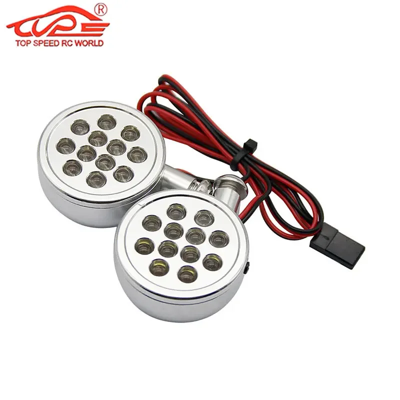 Upgrade CNC Metal Light LED Front Lights for 1/5 Scale HPI ROFUN ROVAN Kingmotor BAJA 5B Buggy Truck Part