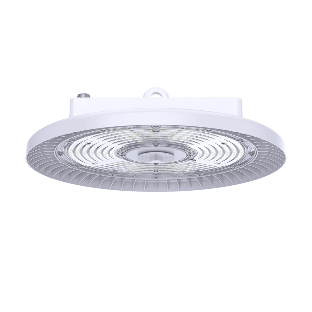 Lampu industri tahan air tahan umur panjang 100W 150W 200W IP65 sensor pintar UFO bulat untuk aplikasi pabrik