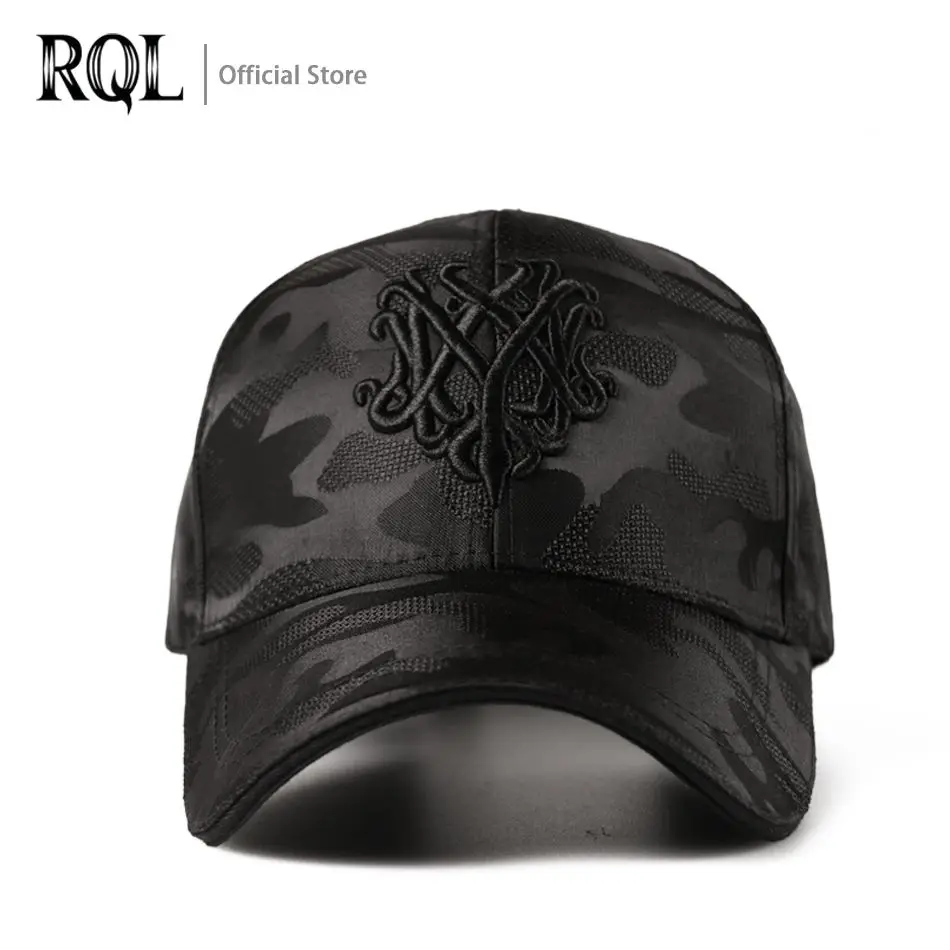 2021 Men\'s Caps Summer Autumn Baseball Cap For Men Black Solid Male Sun Hat Embroidery Totem Adjustable Snapback Trucker Hat