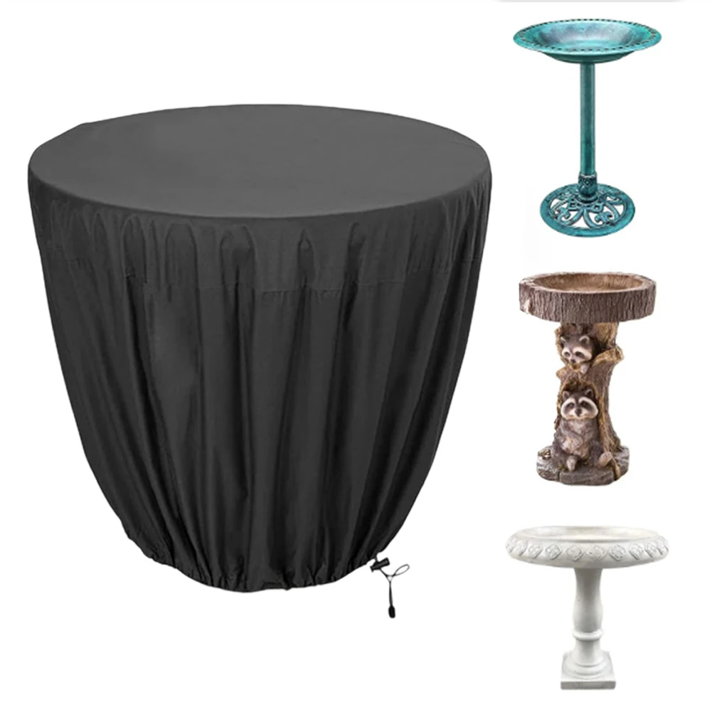 

Cover Garden Fountain Cover Outdoor Bird Bath 210D Oxford Cloth 46cm/61cm/107cm Foldable Waterproof Covers Garden Accessories