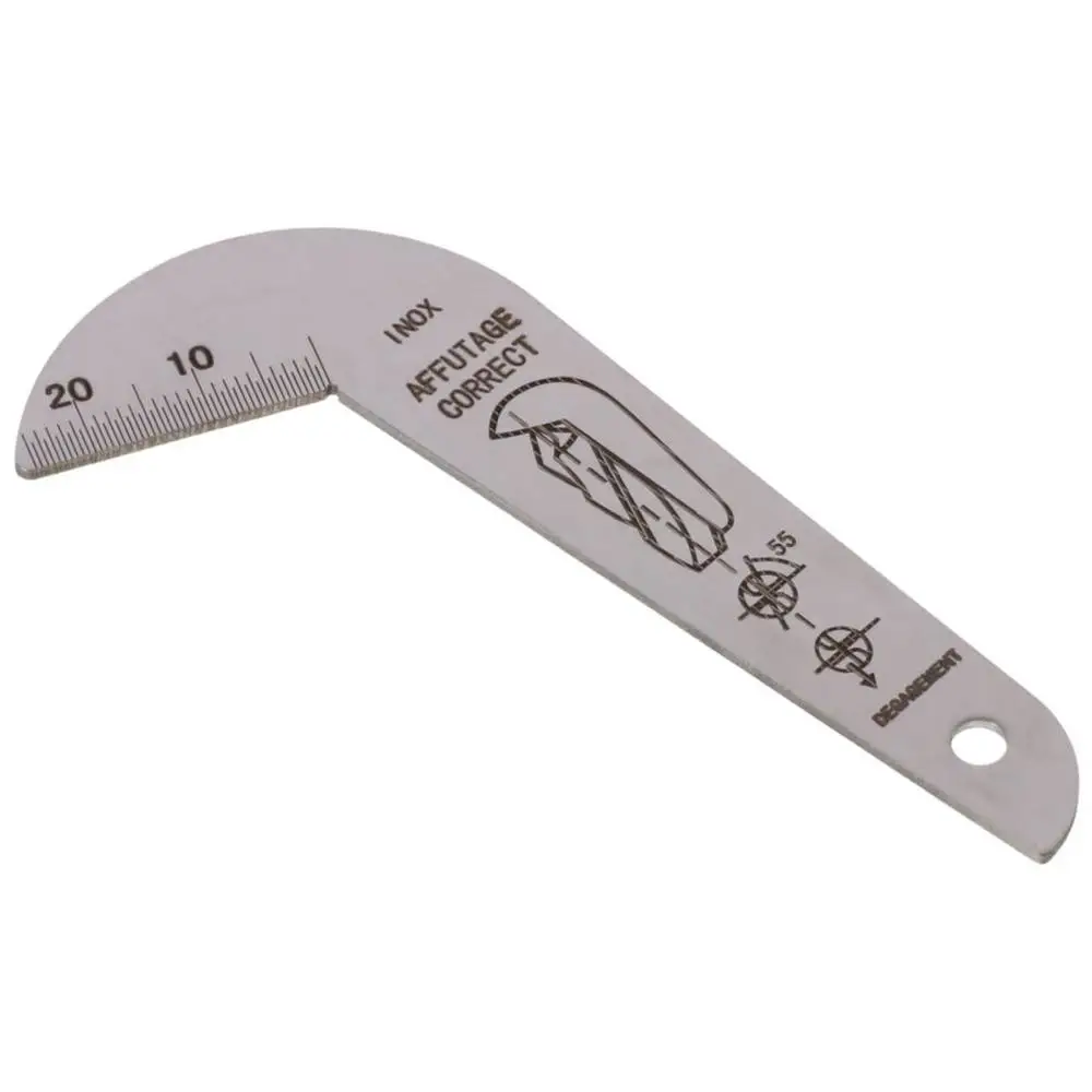 Stainless Steel Stainless Steel Drill Bit Sharpening Gauge 118 Degree Angle Silver Grinding Angle Drill Protractor Double-sided