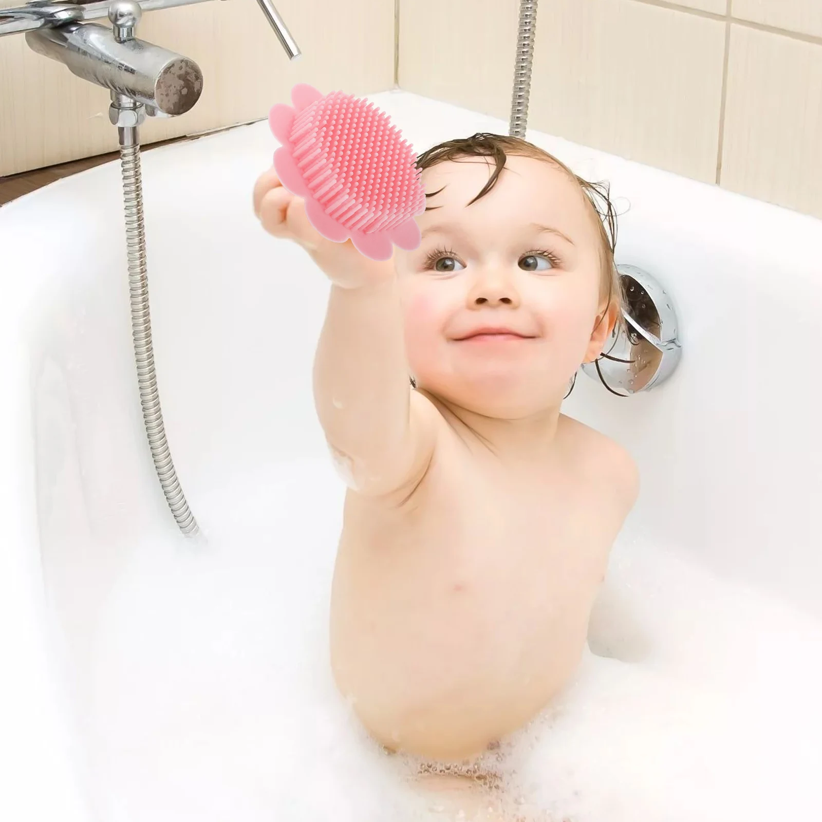 

Shampoo Brush Newborn Bath Soft Baby for Tool Cleaning Shower Silica Gel Massage