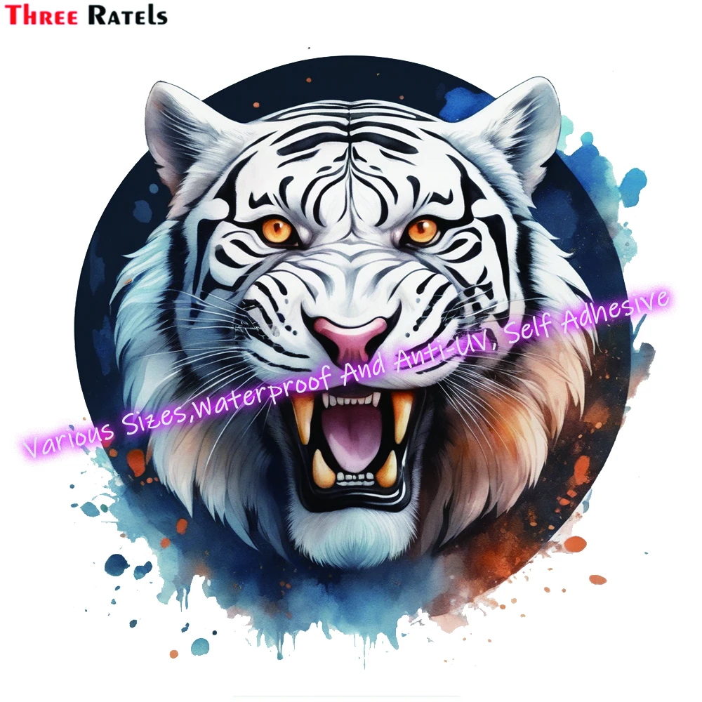

Three Ratels M317 3d Roaring Tiger Sticker For Windshield Decoration Vinyl Material Waterproof Decals